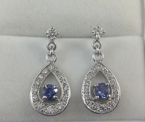 Seaspray Valuations & Fine Jewellery Pic 3 - Tanzanite Diamond Drop Earrings Handmade by Seaspray Jewellery