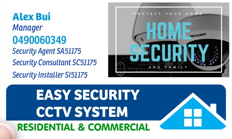 Easy Security Cctv Systems Pic 1 - Easy Security Cctv Systems Business Card