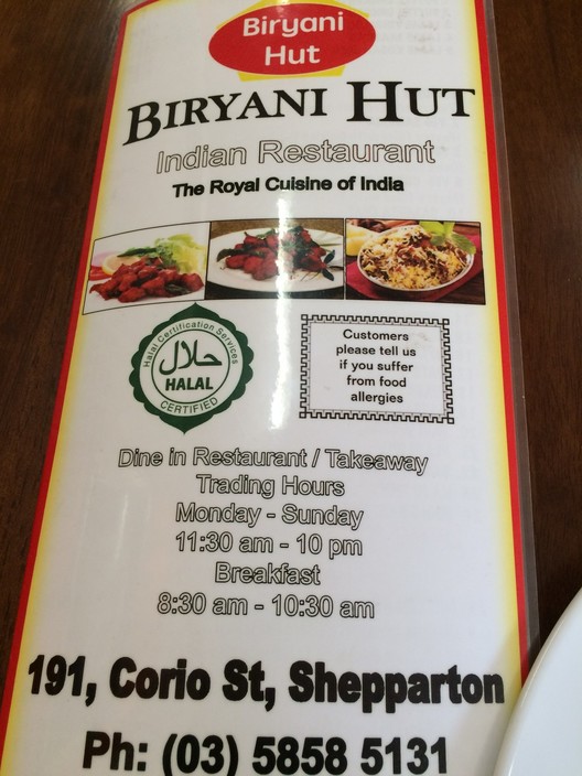 Biriyani Hut Pic 2 - Menuaddress phone