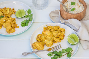 Food For You.com.au Pic 3 - Coconut Chicken Curry w Lemon Grass Rice Greens