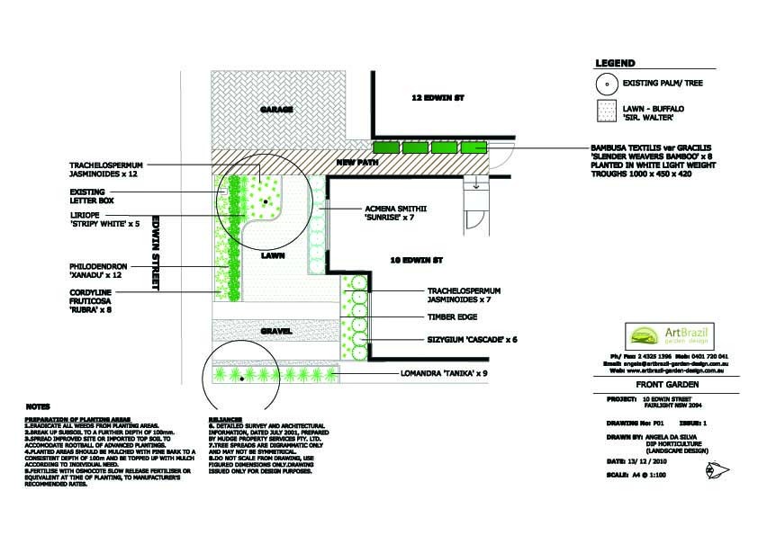 ArtBrazil Garden Design Pic 1 - Planting Plan