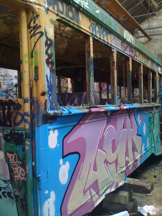 Harold Park Paceway Pic 1 - Tramway graffiti at the old Harold Park Paceway