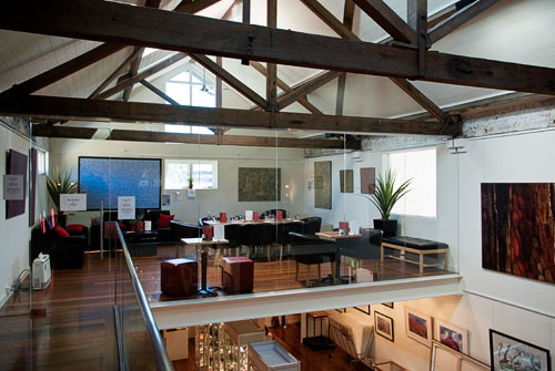 Ian Jones Design Pic 1 - Interior view of Milk Factory Gallery Bowral winner of the 2009 Wingecarribee Heritage Architecture Award