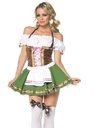 Angels and Divas Pic 4 - Green Oktoberfest Costume