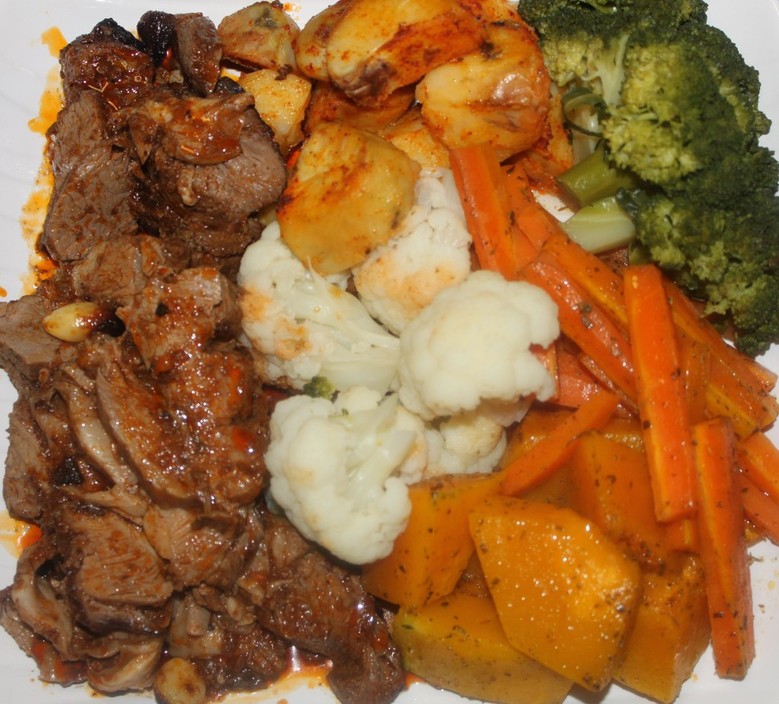 Fusion Catering Sydney Pic 1 - Roast Lamb and Baked Vegetables