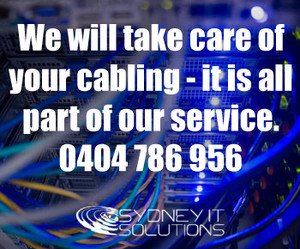 Sydney IT Solutions Pic 4 - Taking care of the entire process for our clients including cabling and electrical Call now 0404786956