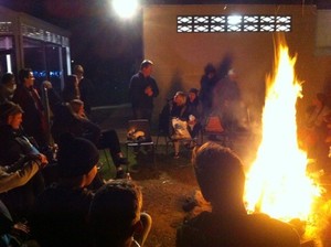 Trangie Caravan Park Pic 5 - Happy hour around the fire