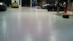 Floor Seal Moorabbin Pic 3 - Semi Gloss 2 part Super Tough Floor Coating Mechanical Workshop Melbourne