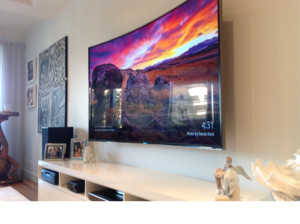 Grey Army Electrical Services (Vic) Pic 4 - Wall mounted 85 TV with concealed cabling