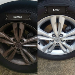 Seductive Auto Detailing Pic 2 - WHEEL CLEAN BEFORE N AFTER HEAVY BRAKE DUST