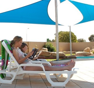 Wimmera Lakes Caravan Park Pic 1 - relaxing poolside