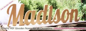 Urban Words Australia Pic 4 - Kids Wooden Names Letters Custom made to order Wholesale available