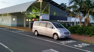 Hastings Shuttle Service Pic 4 - Shuttle on the stop at Port Macquarie Airport