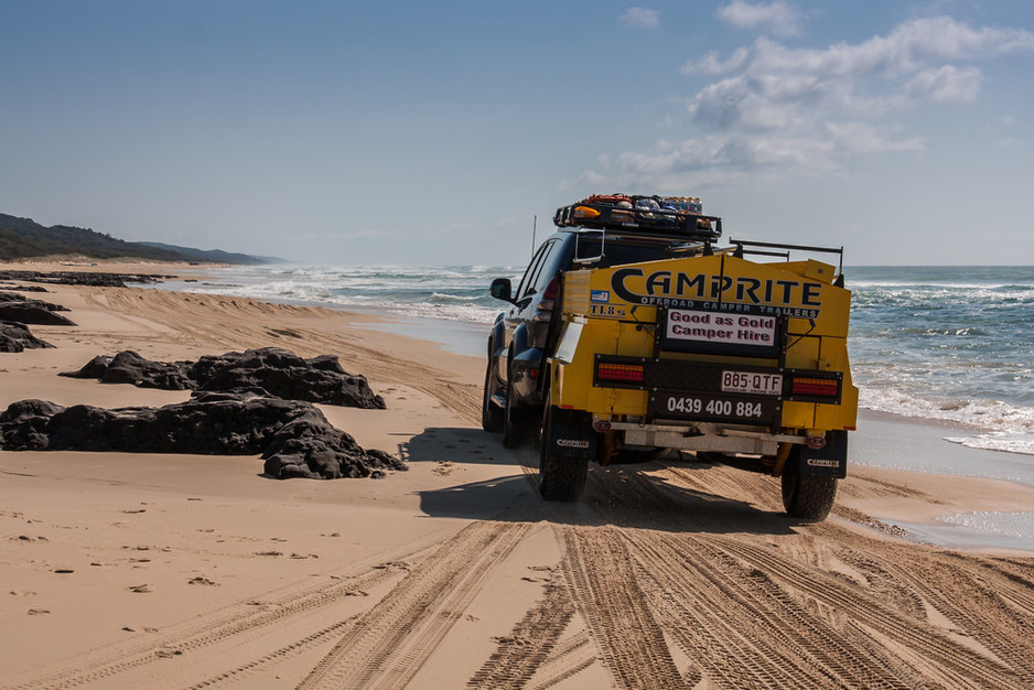 Good As Gold Camper Hire Pic 1 - Camprite heading up Fraser Island