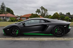 Complete Surface Systems Pic 4 - Lamborghini Aventador 2015 satin mattblack car wrap by Complete Surface Systems