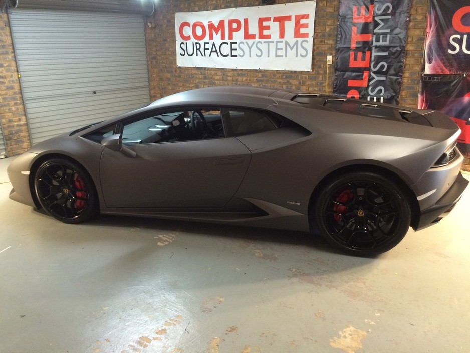 Complete Surface Systems Pic 1 - Lamborghini Huracan 2015 matt metallic charcoal car wrap by Complete Surface Systems