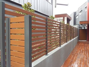 Krom Fencing Pic 3 - DIY GATES WOODLOOK SLATS Krom fencing