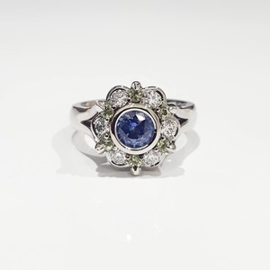 Ryley Jewellery Creations Pic 2 - Sapphire peridot and diamond dress ring set in white gold