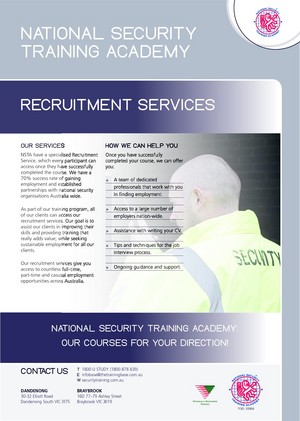 National Security Training Academy Pic 3 - We Offer recruitment services for clients who successfully complete the course