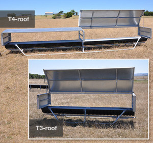 Johnos Livestock Feeders Pic 3 - Mobile small animal or calf troughs with optional roof