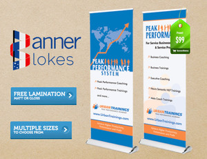 Banner Blokes Pic 2 - Deluxe Pull Up Banner