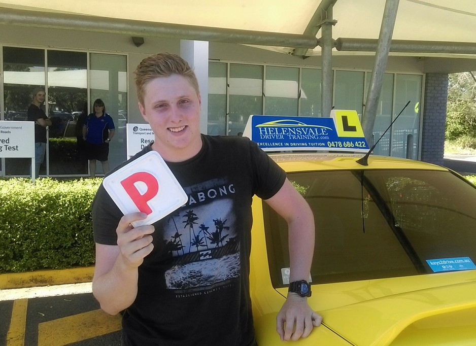 Helensvale Driver Training Pic 1 - Reece from Hope Island got a perfect score on his driving test