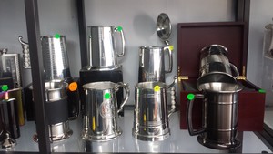 Polished Solutions Pic 2 - Range of pewter stainless and glass mugs