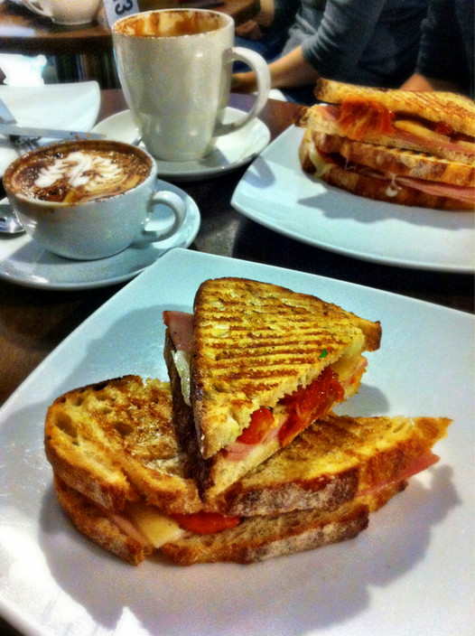 Coffee Trails Pic 1 - Federation ham sandwich with sundried tomato and truffle oil