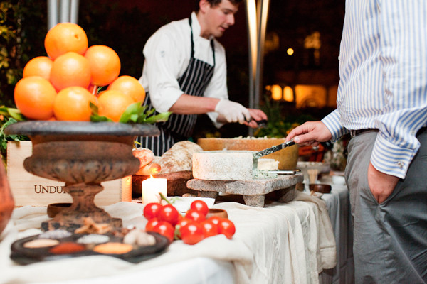 Moda Restaurant Pic 1 - Live chef station in the Garden Courtyard enhancing the meal experience of a cocktail style celebration