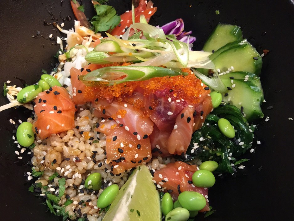 Wild Fish & Chips Pic 2 - Sashimi pok salmon bowl