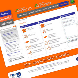 TobyJ.net Web Design Pic 4 - tobyjnet project team financial advisors httpwwwteamfacomau