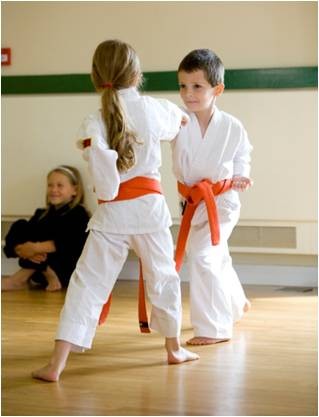 Karate For Kids Pic 1 - Orange belts training at Karate for Kids