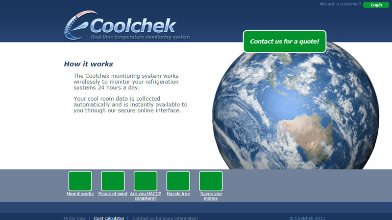 nimrodevans.com Pic 1 - Coolchek is a small startup company based in Melbourne They needed a slick website to push sales and a back end to provide their product We built a custom PHP interface to their