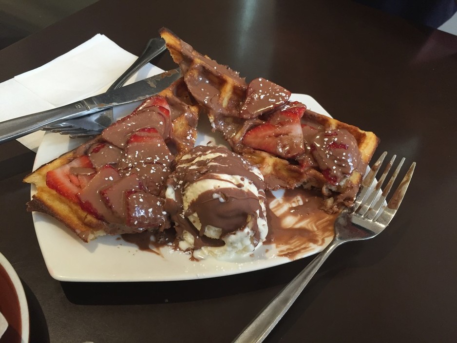 Wicked Chocolate Pic 2 - Chocolate and strawberry waffle