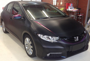 Star Tint WA Pic 2 - Honda Civic Carbon Fibre Wrap