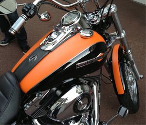 Star Tint WA Pic 3 - Harley Orange Leather Wrap