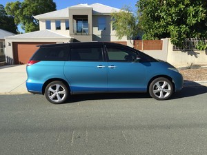 Star Tint WA Pic 4 - Toyota Tarago Matte Aqua Blue Wrap