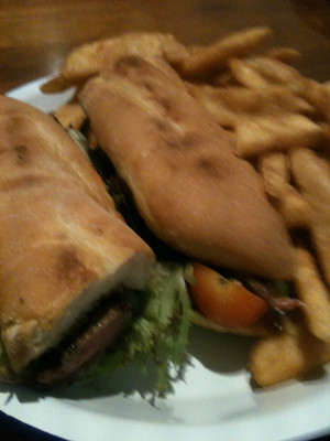 Finz On The Beach Restaurant Pic 2 - Steak Sandwich Chips