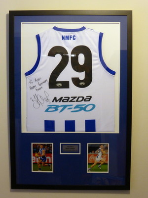 Picturesque Framing & Fine Arts Pic 2 - Footy Jumper Framing