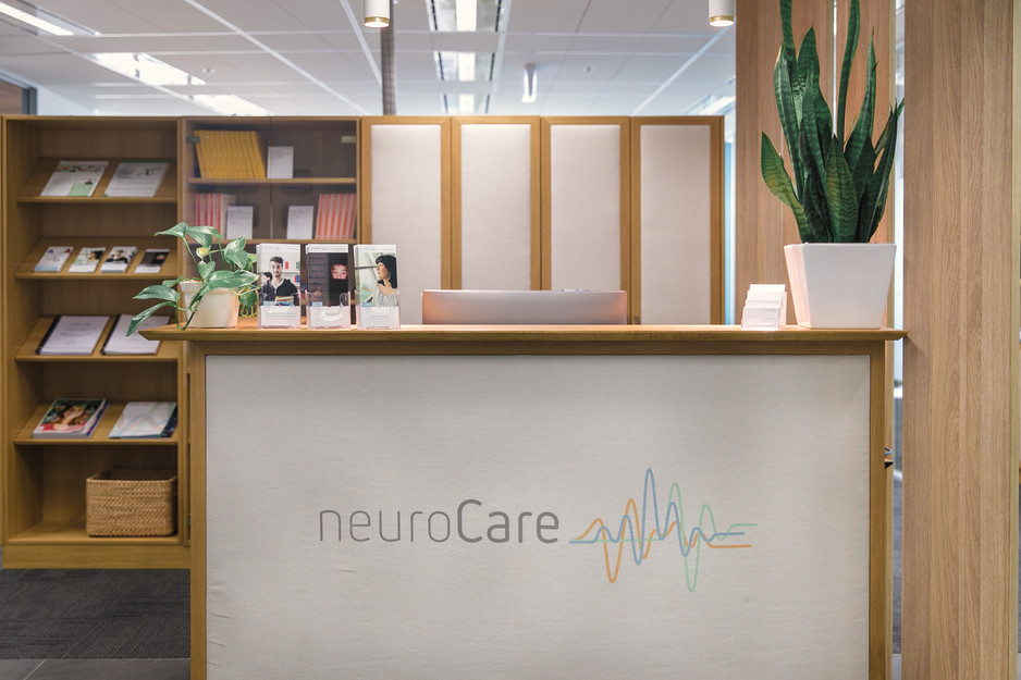 neuroCare Clinic Sydney Pic 1 - The reception desk at the neuroCare Clinic in Sydneys CBD