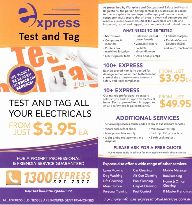 Express Test & Tag Chatswood Pic 1