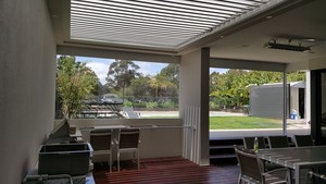 Totally Outdoors Pic 2 - IndoorOutdoors room featuring louvered roof and ceiling alfresco with rendered columns and walls complete kitchen and more