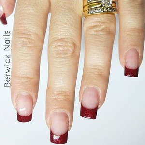 Berwick Nails Pic 2 - Acrylic nails red tips