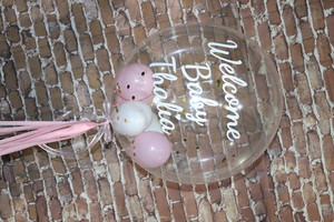 All Things Party Pic 3 - Welcome Baby Thalia Personalised Balloon