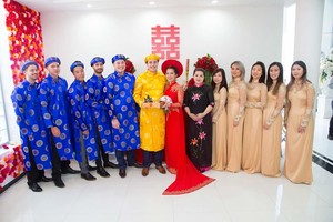 CECILIA LAM MARRIAGE CELEBRANT Pic 4 - Traditional ceremony Le Gia Tien at our Fairfield Office We hire out tradition costumes for the bride groom bridal party at a very affordable price