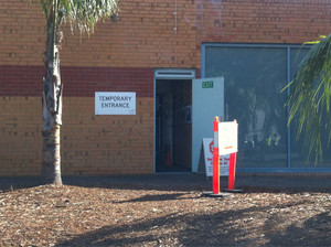 Noarlunga Leisure Centre Pic 2 - A temporary entrance while being renovated Hope the rennos are finished soon