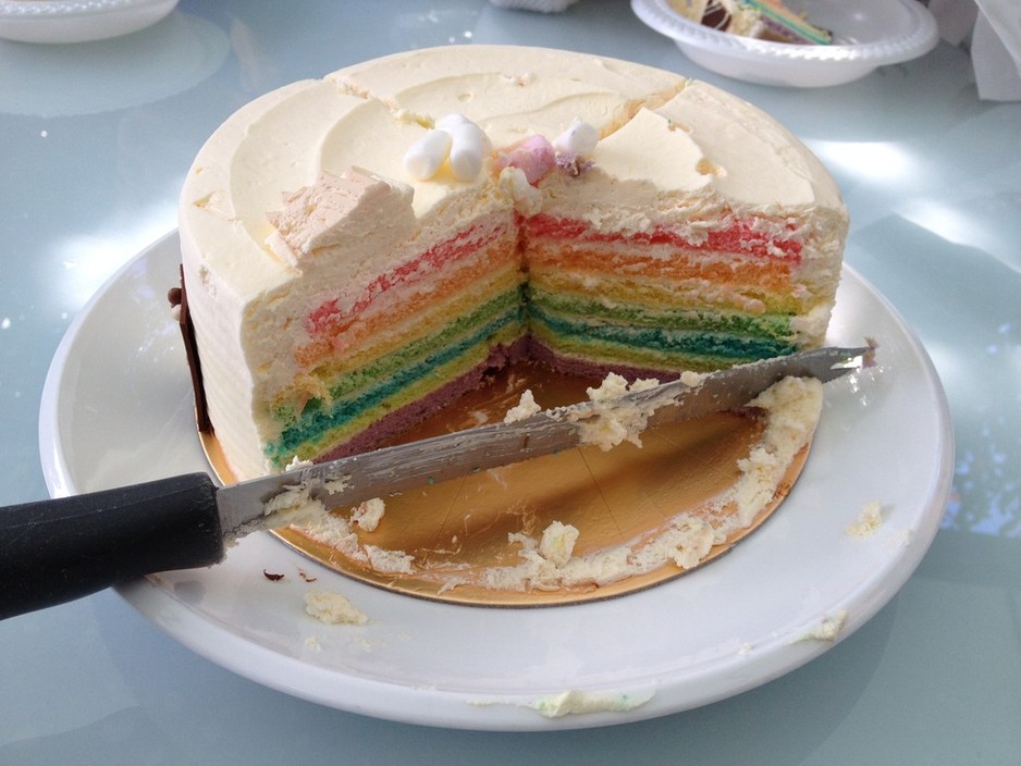 Bread Top Pic 1 - Proof is in the Yes I devoured this Rainbow Gateau from Bread Top It IS delicious