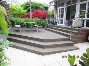 Better By Design Pic 4 - Split level timber deck connecting to large patio