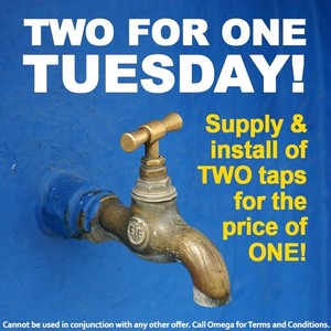 Omega Services Pic 3 - Get an Omega plumber to install two taps for the price of one All suburbs in the Sydney metro area