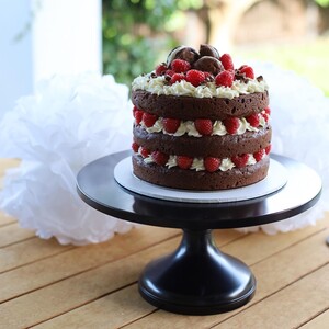 CakeReks Pic 4 - CakeReks Gluten Free Chocolate Birthday Cake with Fresh Raspberries